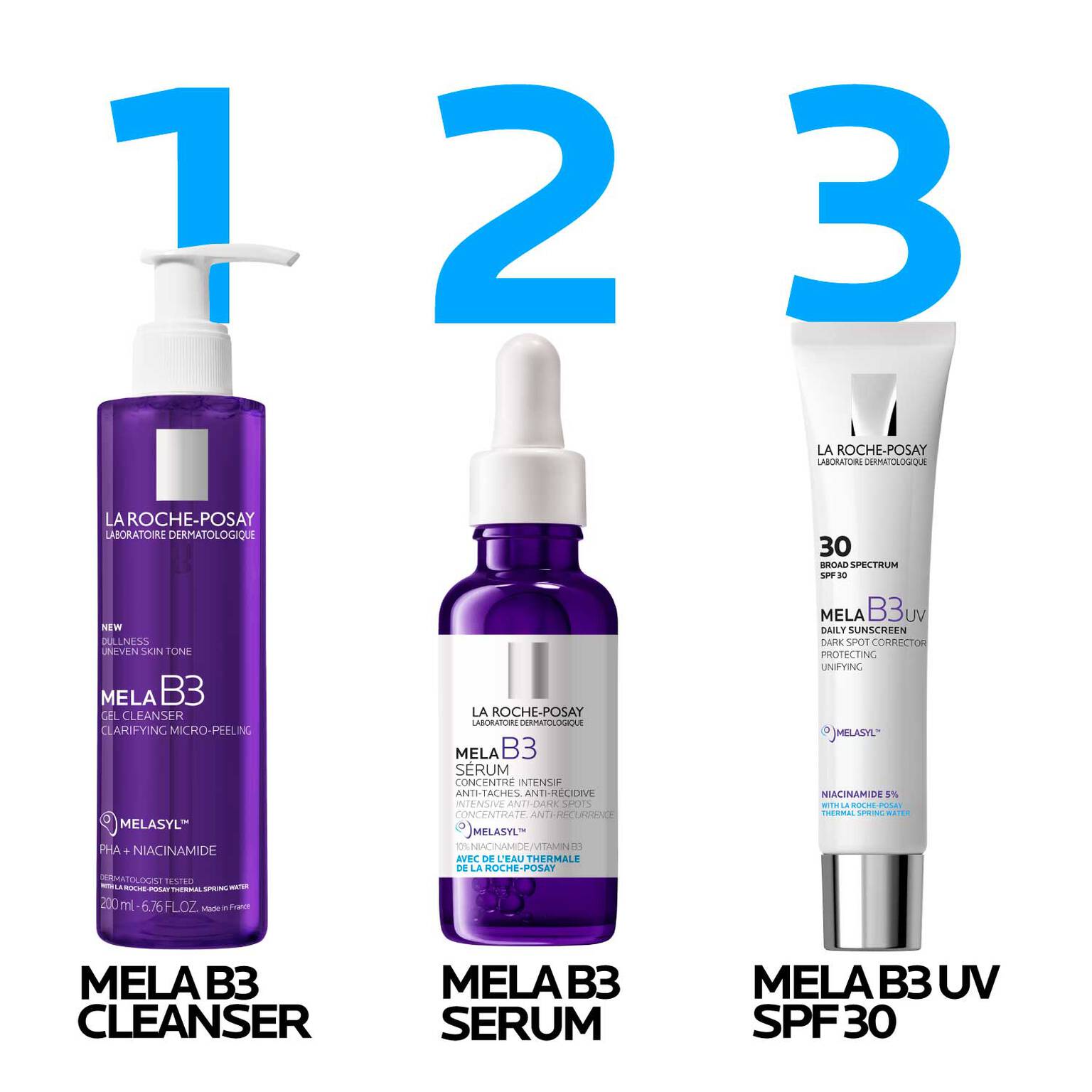 mela-b3-uv-daily-moisturizer-spf-30-with-melasyltm-niacinamide-m1 LaRochePosay-Product-MelaB3-MelaB3Cleanser-200ml-03337875890069-Routine_1500x1500_REV.jpg