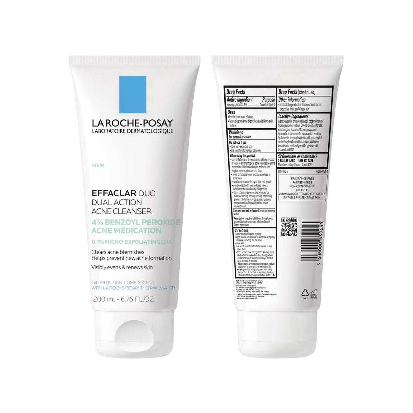 effaclar-dual-action-acne-face-wash-with-4-benzoyl-peroxide-w0 LaRochePosay-Product-Skincare-Effaclar-Duo-Dual-Cleanser-200ml-3606000639645-ATF-PIM-packshot-texture.jpg